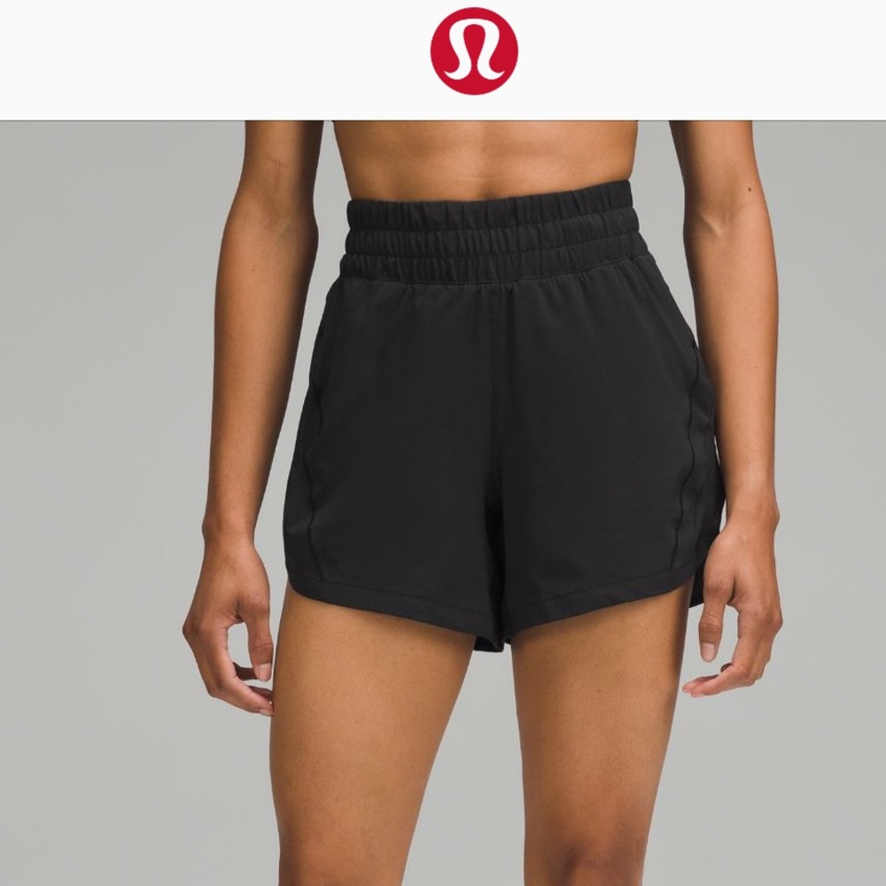 High rise lined track that lululemon shorts 5 inch inseam size 14